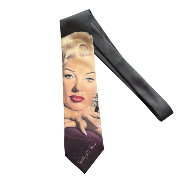 *Men’s Vintage Ralph Marlin Marilyn Monroe Signature Neck Tie 1996 Polyester. - Picture 1 of 8